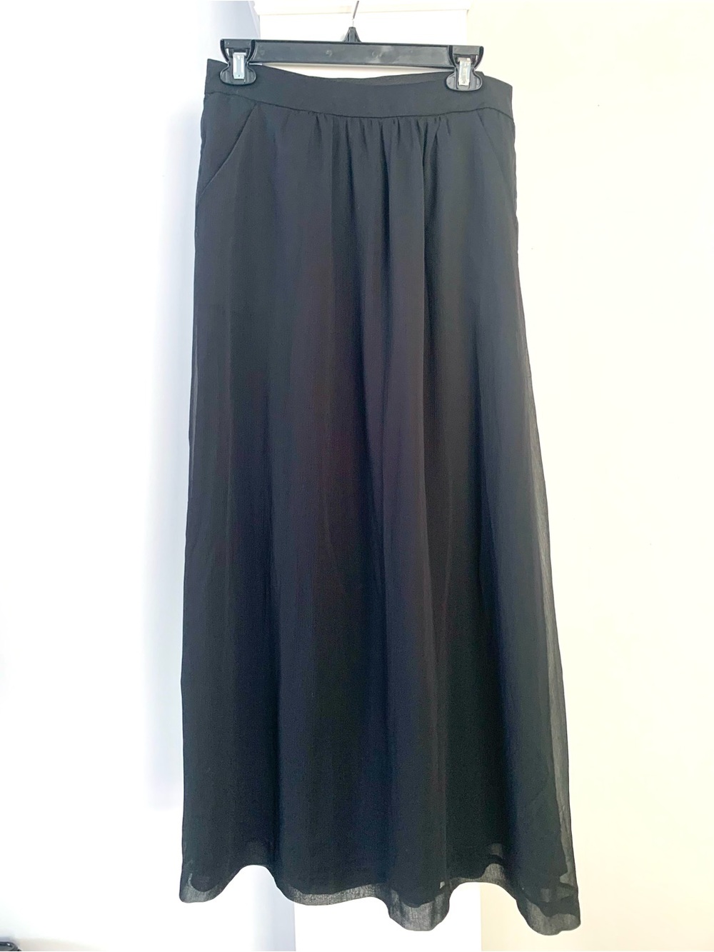 NWOT Gap Vintage Black Sheer Maxi Skirt